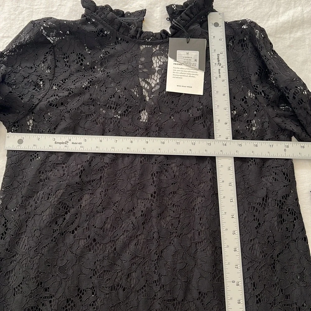 Black lace minidress new NWT size m medium Who What Wear - Picture 5 of 6